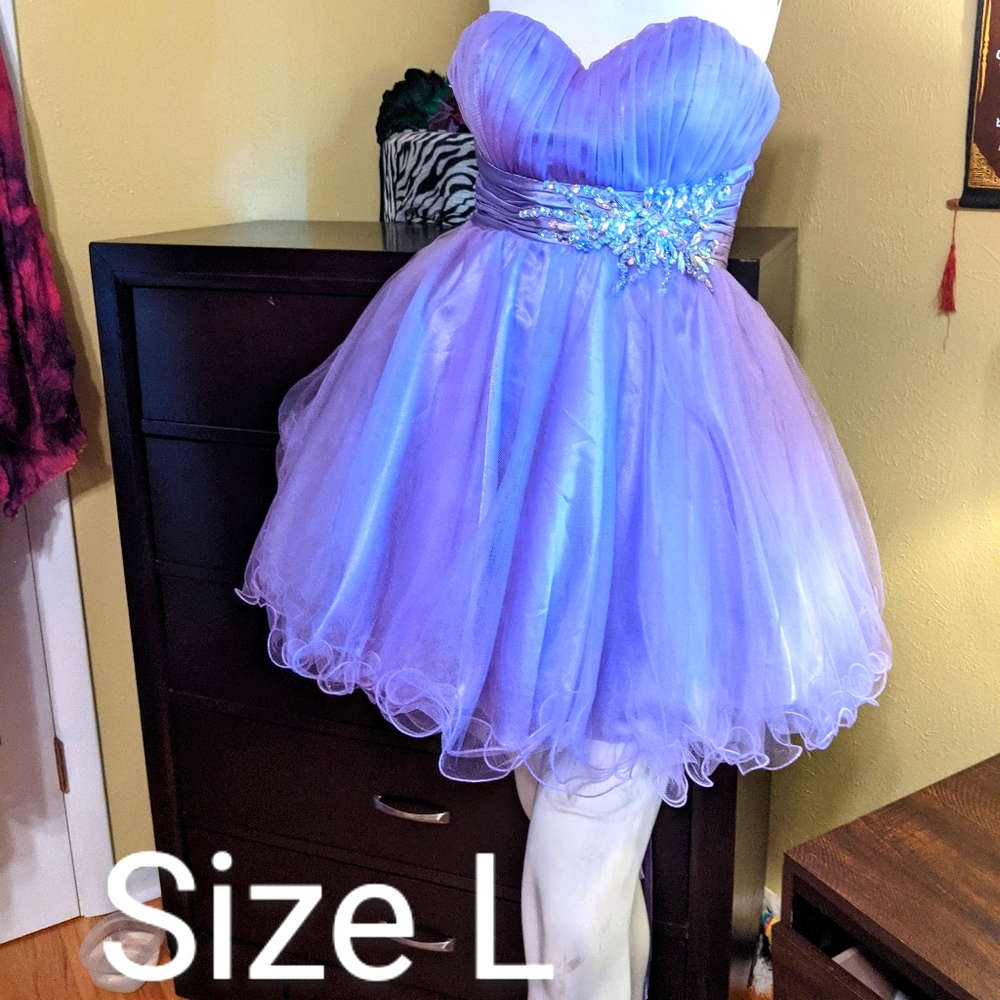 Size L, Light purple party/holiday dress